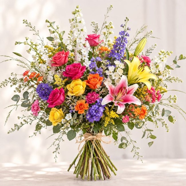 Splendide Lumière - Grand Bouquet Multicolore D'Exception