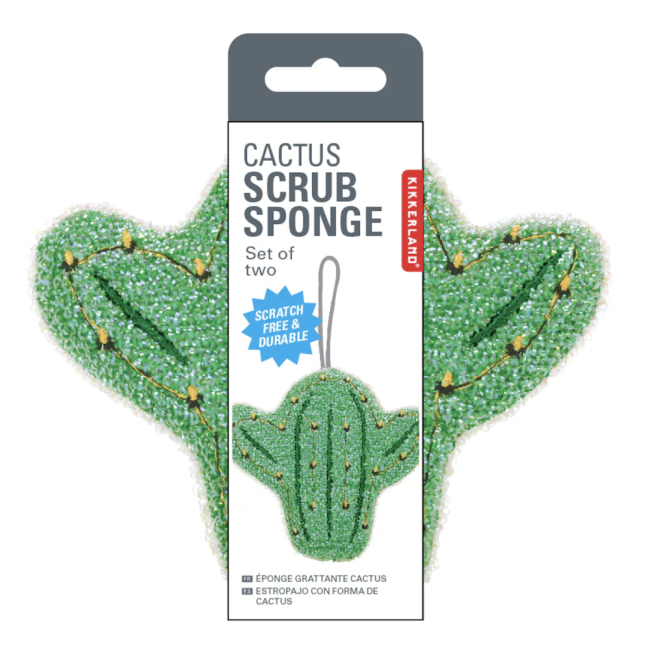 2 éponges grattantes cactus - Kikkerland