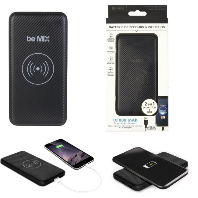 Batterie avec chargeur induction 10000 mAh