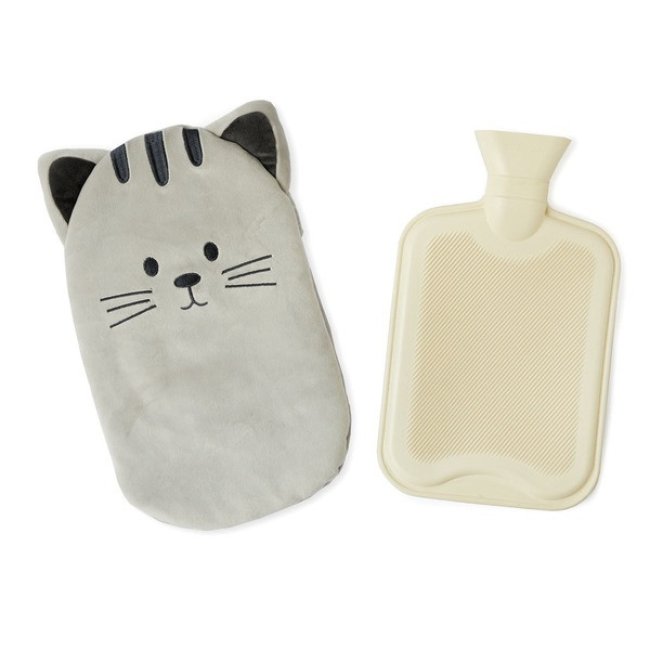 Bouillotte Chat kitty gris