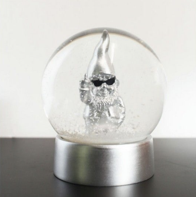 Boule à neige gnome argent