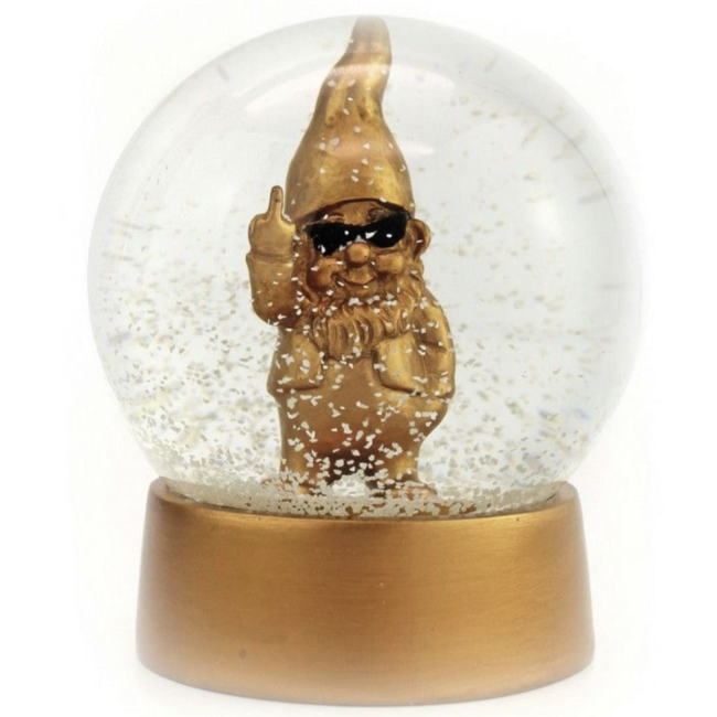 Boule à neige gnome doré – Nain décoratif original Winkee - Mycrazystuff