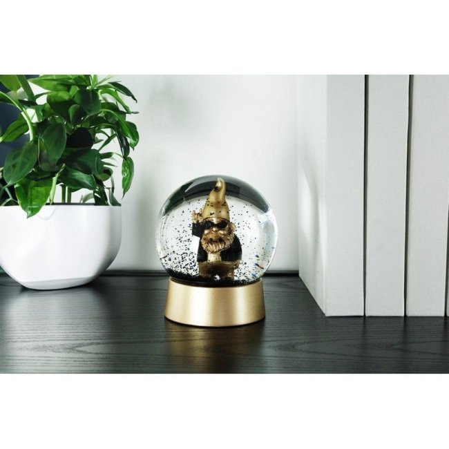 Boule à neige nain rock doré – Objet déco décalé - Mycrazystuff