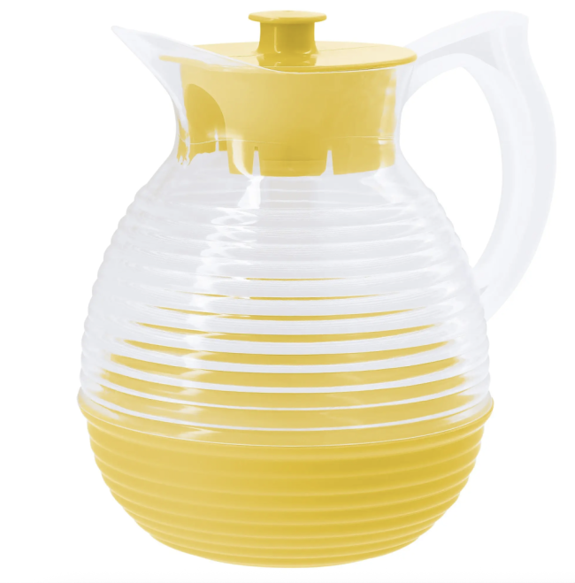 Carafe vintage citron en plastique