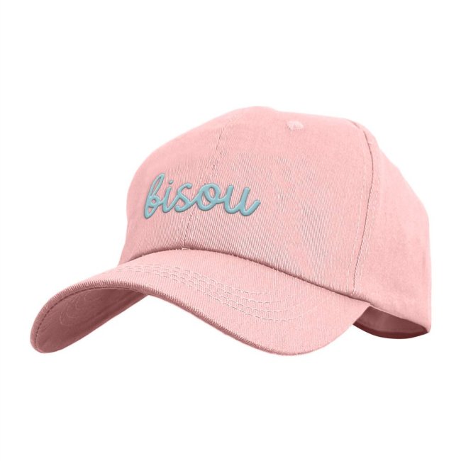 Casquette rose bisou