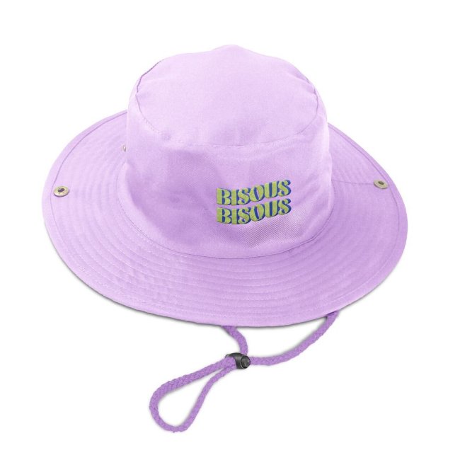 Chapeau violet cordon 
