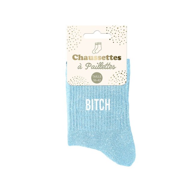 Chaussettes Bleues à Paillettes 