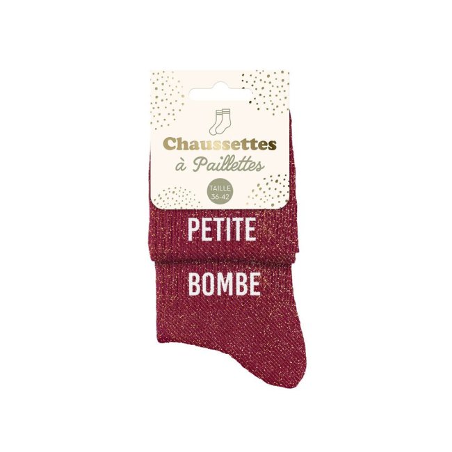 Chaussettes Duo Rouges à paillettes 