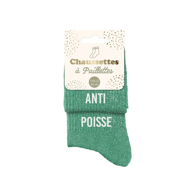 Chaussettes Duo Vertes à Paillettes 