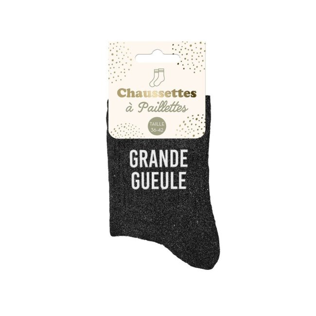 Chaussettes Noires à Paillettes 