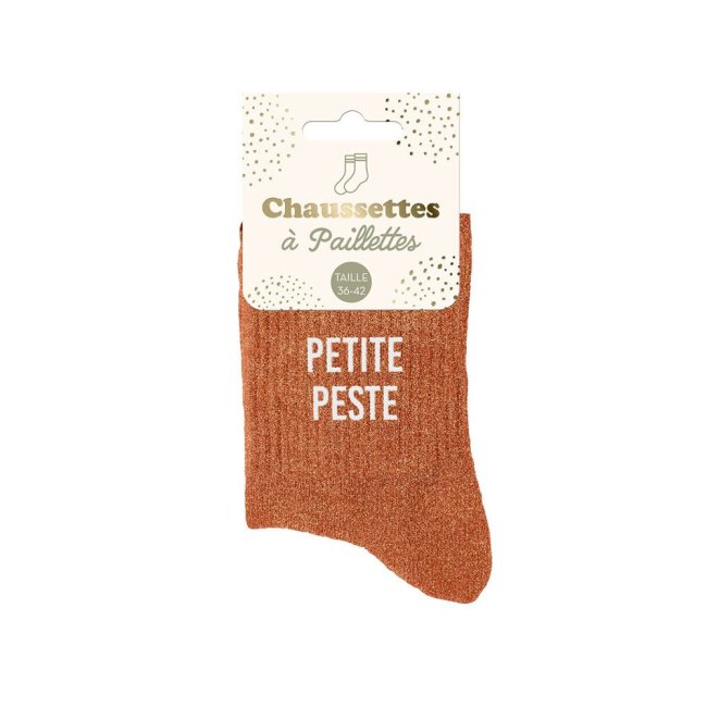 Chaussettes Oranges à Paillettes 