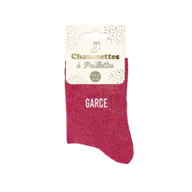 Chaussettes Roses à Paillettes 