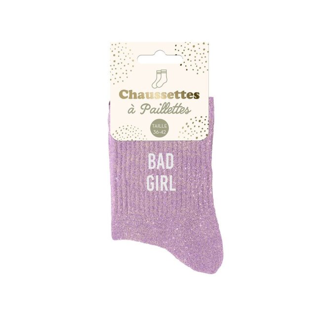 Chaussettes Violettes à Paillettes 