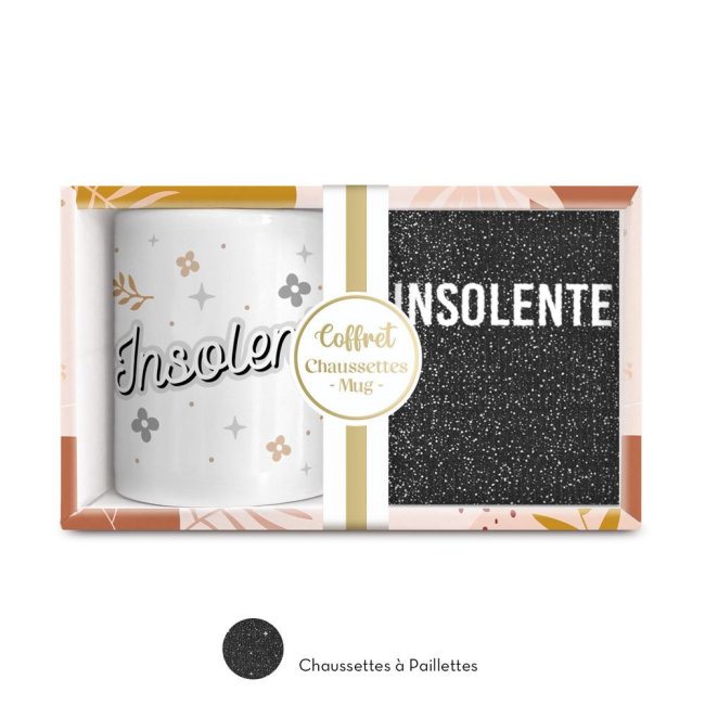 Coffret Mug Chaussettes paillettes 