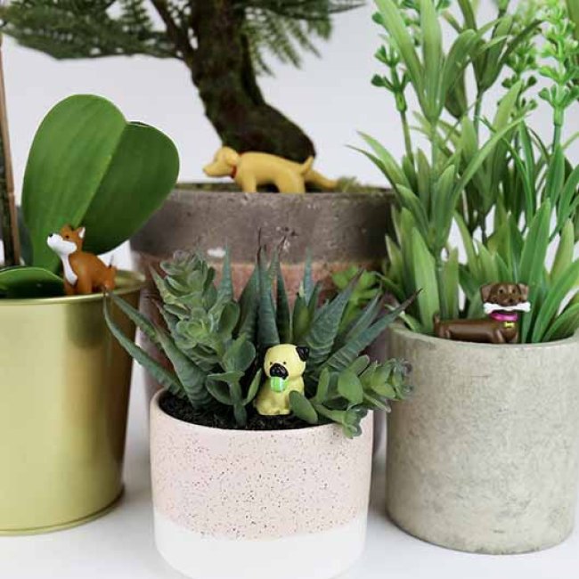 Décoration Pour Plante en Pot Chien