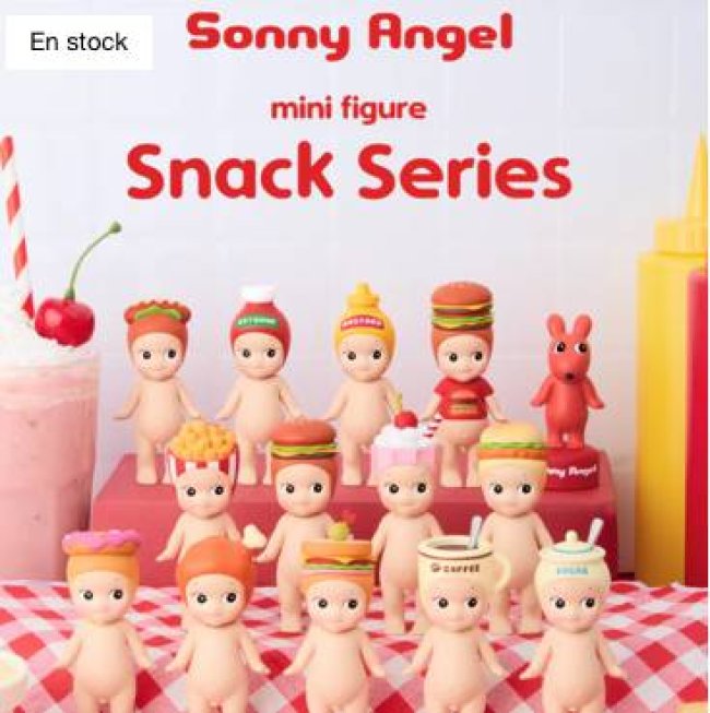 Figurine Sonny Angel Snack – Modèle surprise à collectionner - Mycrazystuff