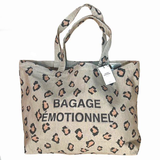 Grand Sac Cabas Léopard Bagage Emotionnel - Félicie Aussi