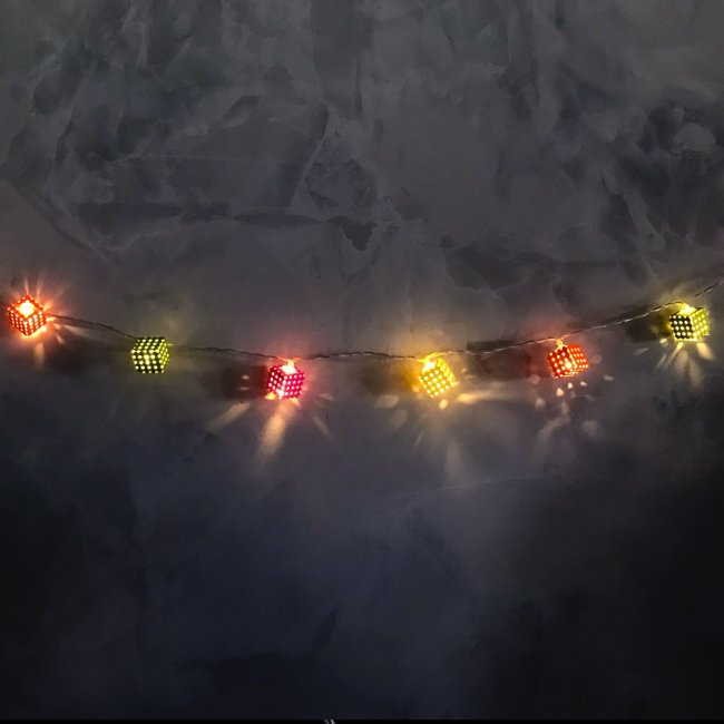 Guirlande 10 cubes led