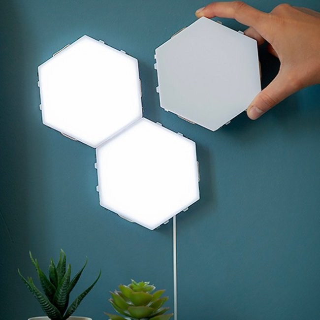 Jeu de 3 panneaux led modulaires tactiles