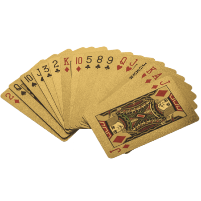 Jeu de 54 cartes à jouer deluxe gold