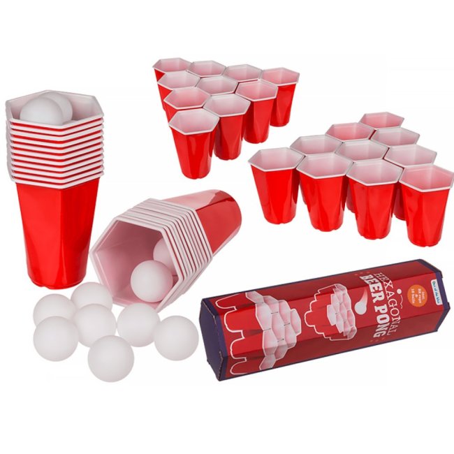 Kit Beer Pong hexagonal