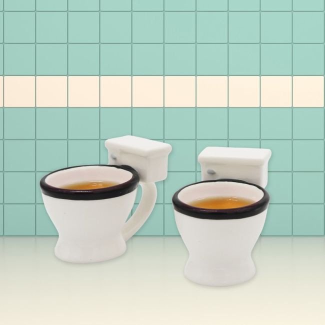 Lot 2 Shooters Toilette en Céramique