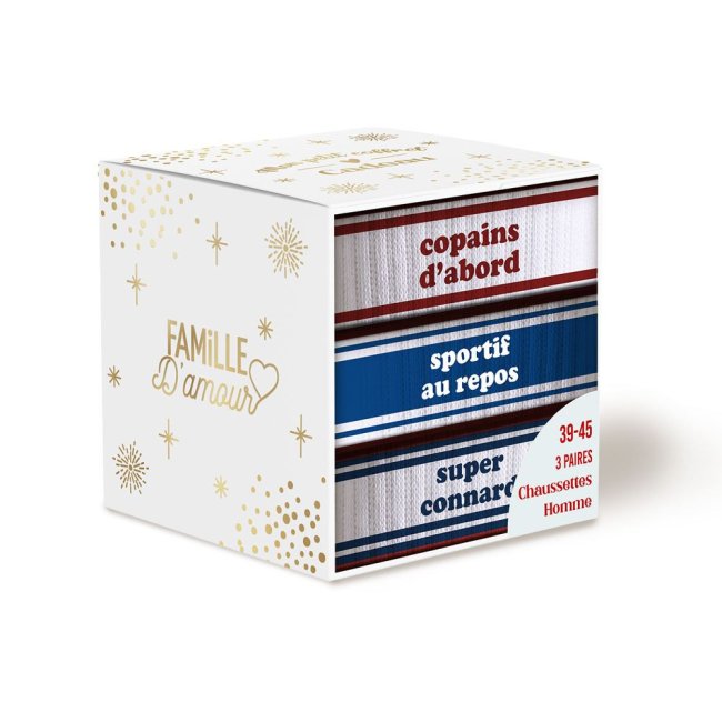 Lot 3 paires de chaussettes homme 