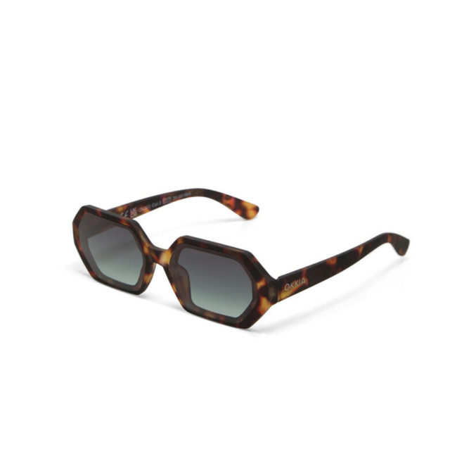 Lunettes de soleil Andrea Classic Havana Verres Verts – OKKIA