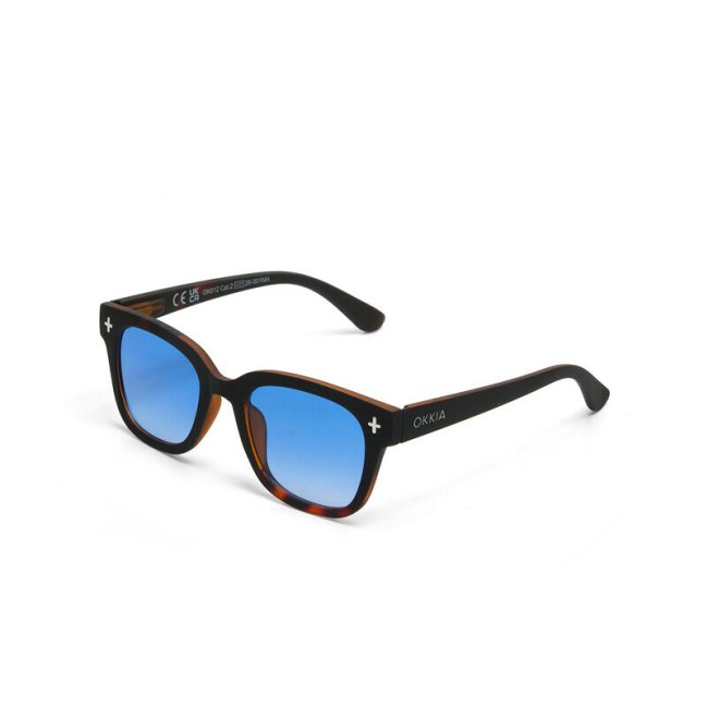 Lunettes de soleil Giovanni Havana Black verres bleus – Okkia