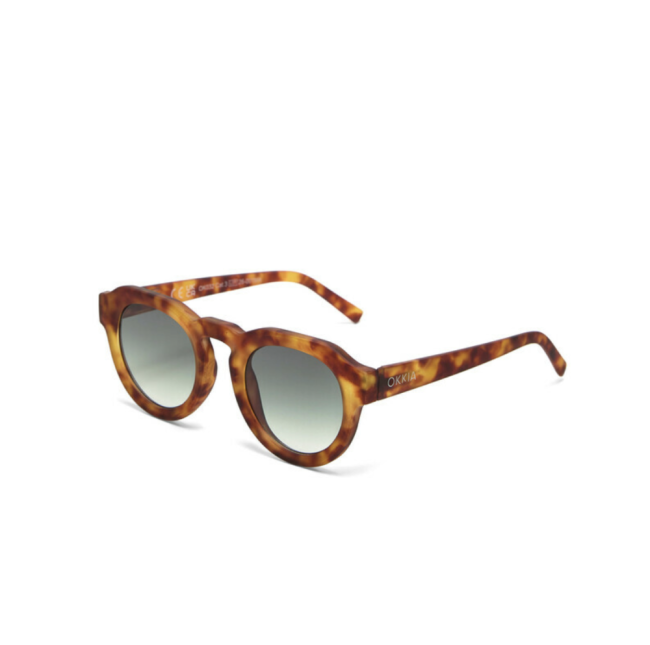 Lunettes de soleil Zeno Sahara Havana Verres Verts – OKKIA