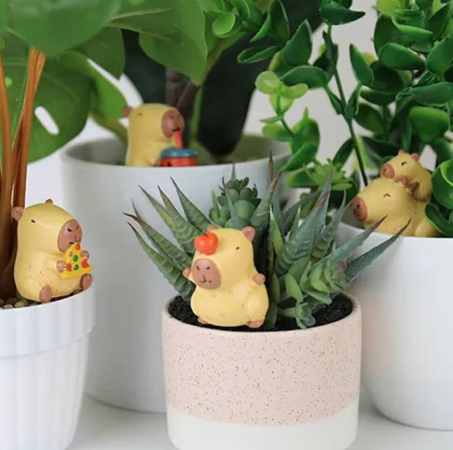 Mini Capybara Plant Pot Markers – Marqueurs de pots rigolos - mycrazystuff