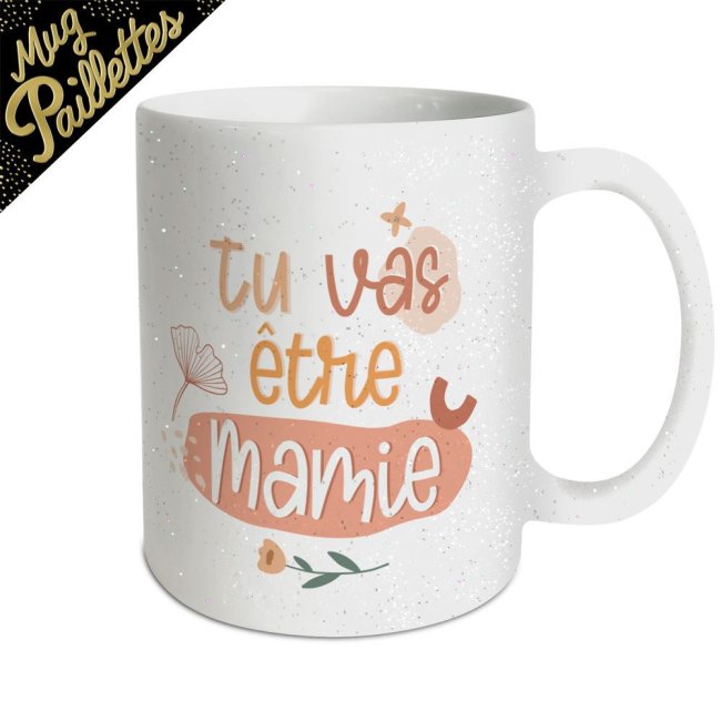 Mug Céramique Blanc à paillettes 