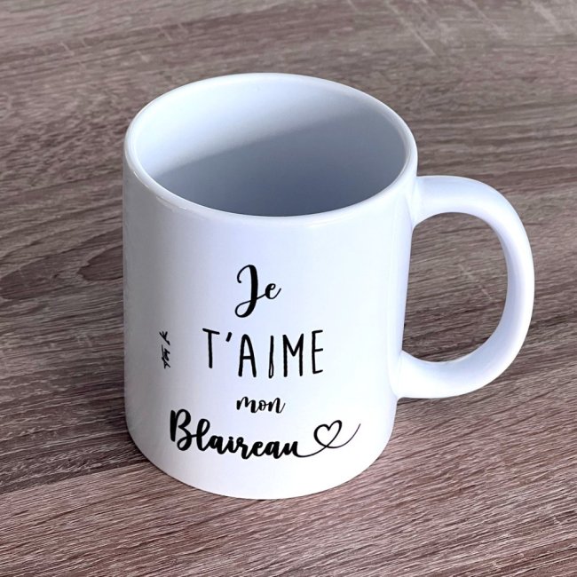 Mug Je t'aime mon blaireau