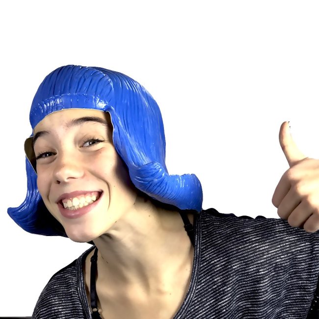 Perruque bleue Lady