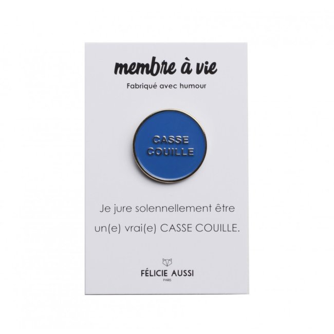 Pin's doré et bleu 