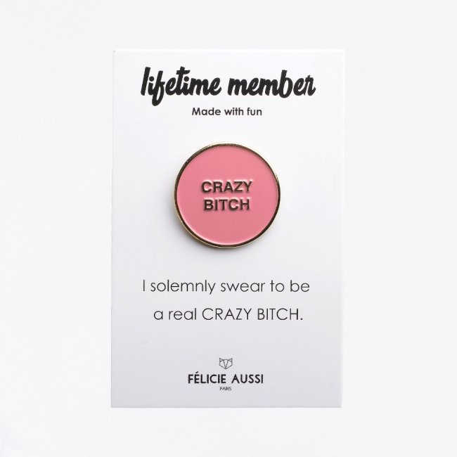 Pin's doré et rose 