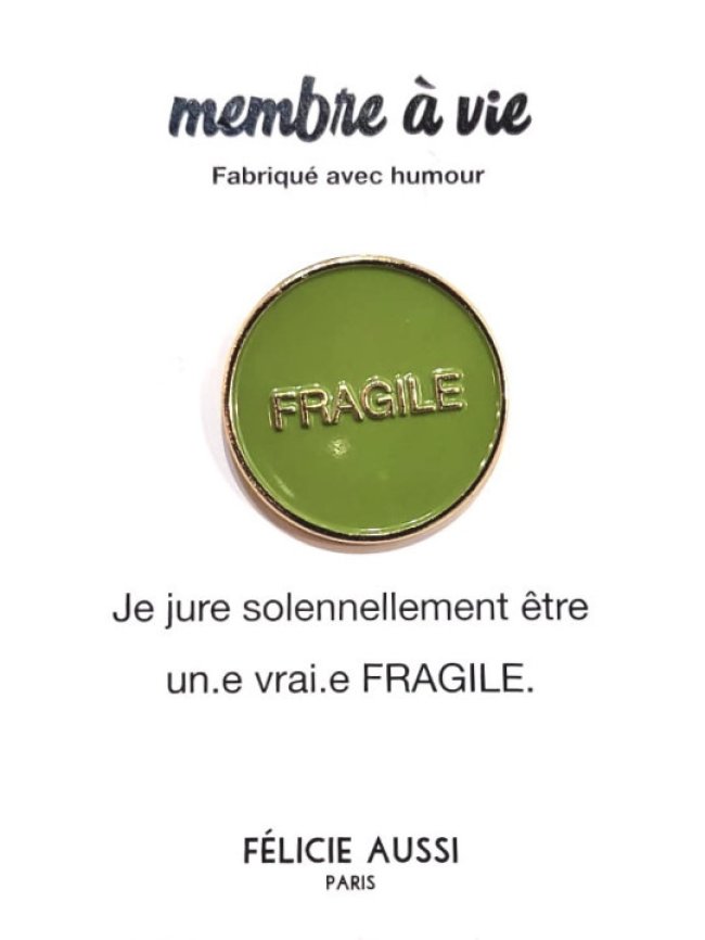 Pin's doré et vert 