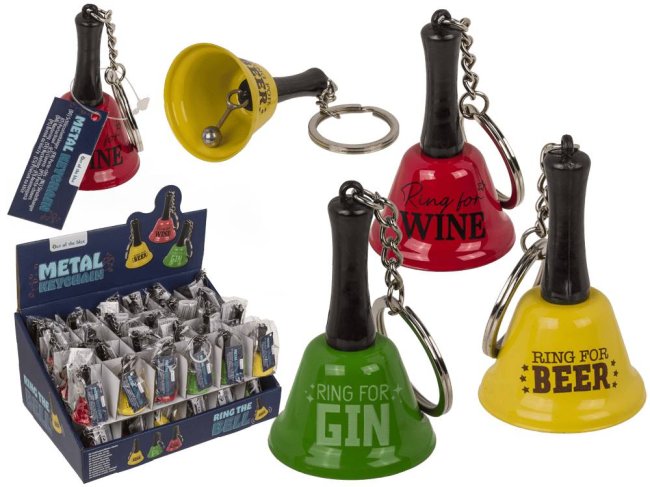 Porte-clés Clochette – Lot de 3 – Vin, Bière & Gin