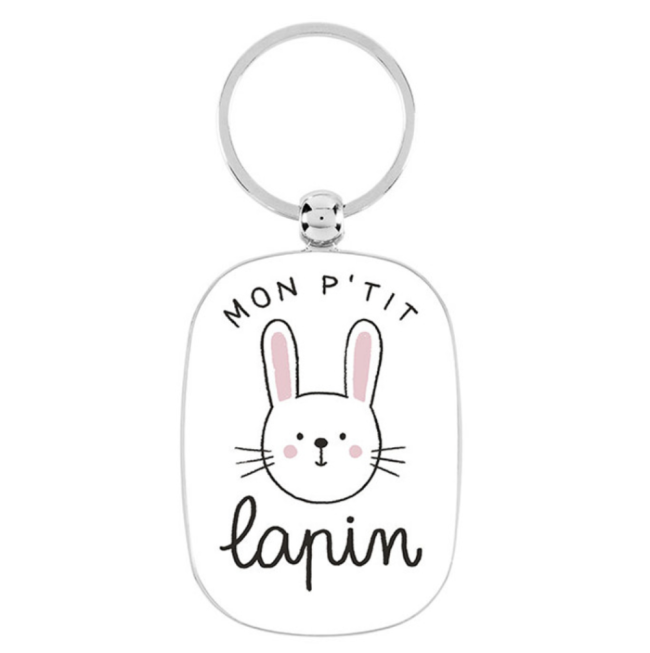 Porte-clés métal Mon P'tit Lapin