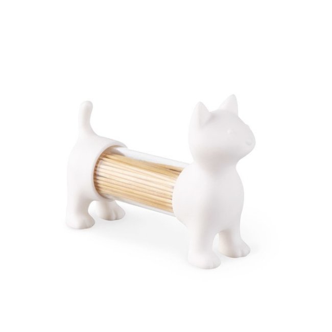 Porte cure-dents et salière poivrière chat blanc - Balvi