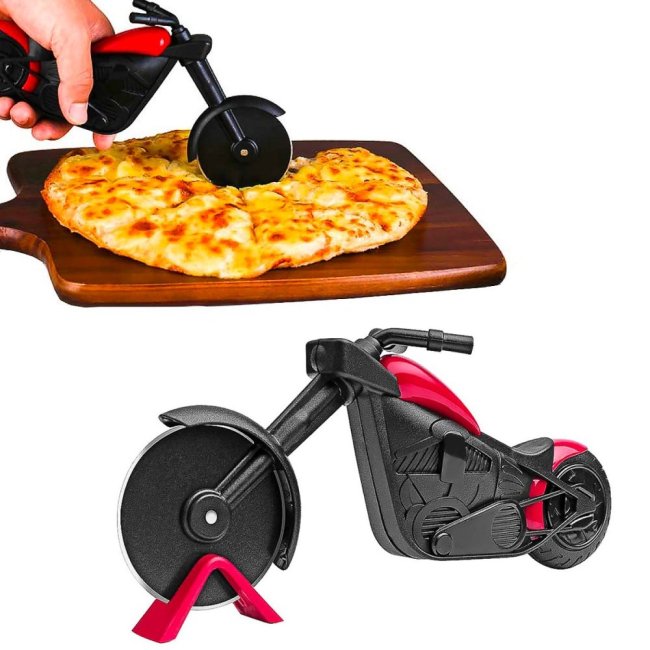 Roulette à pizza Moto chopper