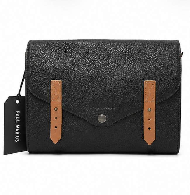Sac bandoulière cuir femme L’Indispensable noir - Holala