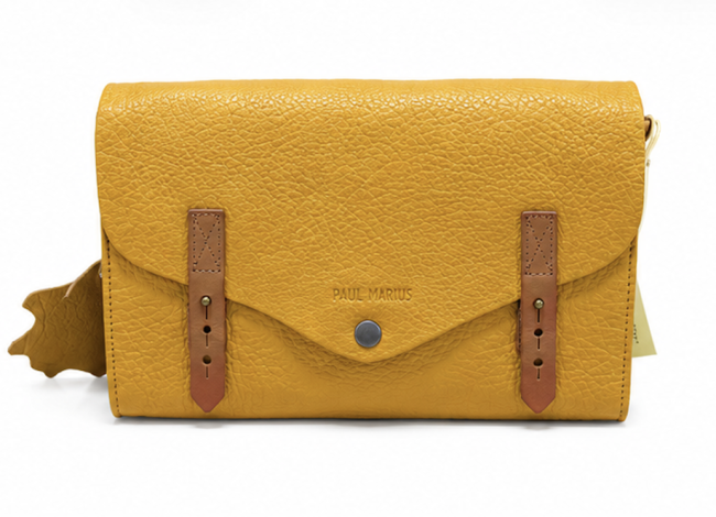 Sac bandoulière cuir femme L’Indispensable Safran - Holala