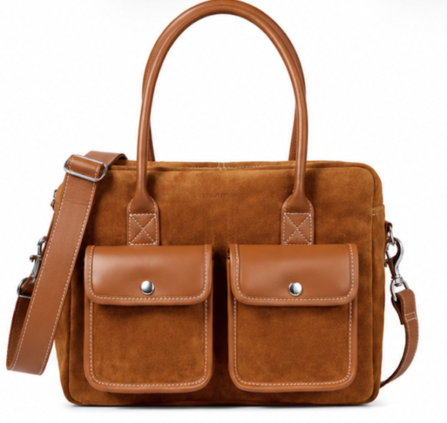 Sac de Travail en Cuir Suédé LeDandy Fauve – PAUL MARIUS