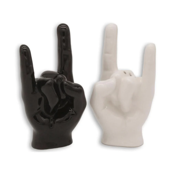 Salière et Poivrière Céramique Rock Hand