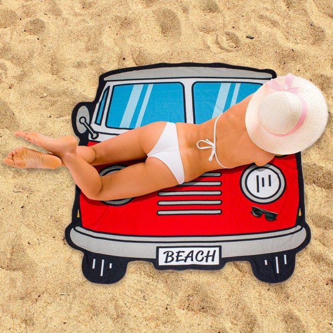 Serviette de plage géante van combi