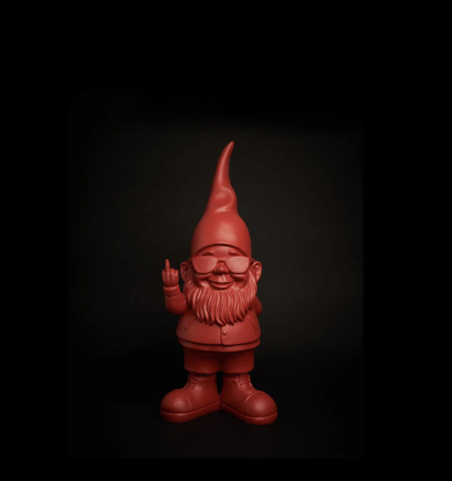 Statue Mini Bernardo Rouge doigt d'honneur