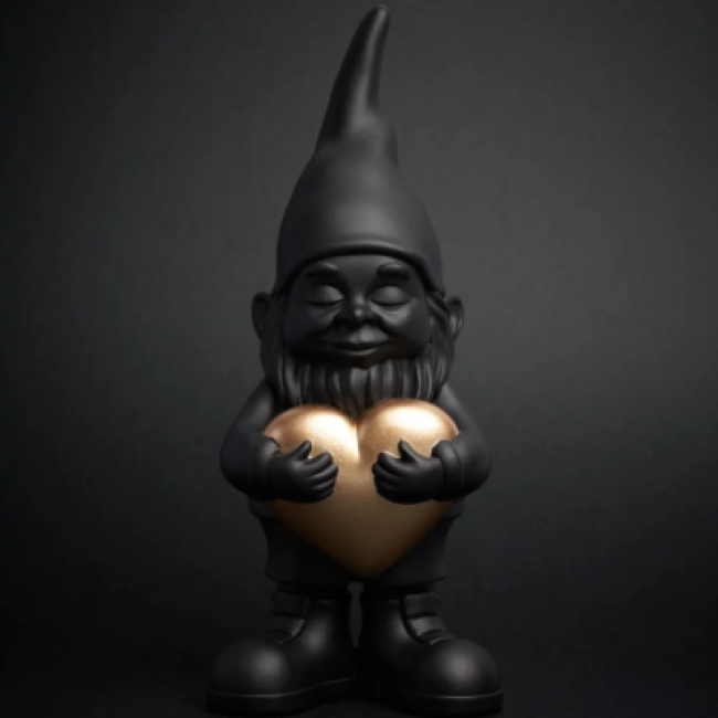 Statue nain décoratif lover black 