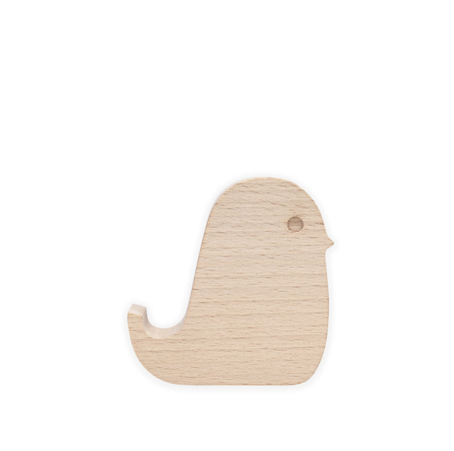 Support de téléphone en bois oiseau - kikkerland