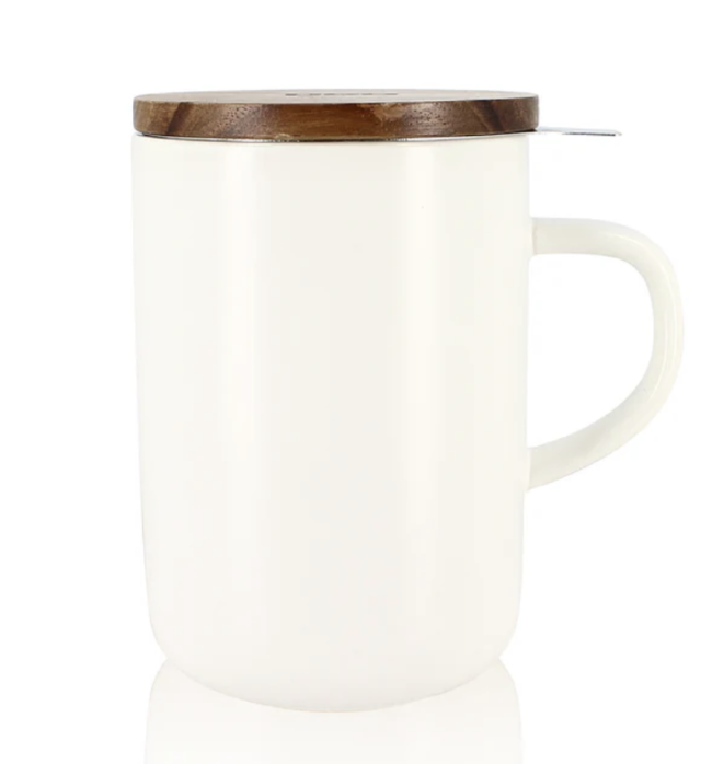 Tisanière Juliet blanche en grès – 475 ml élégante - Holala